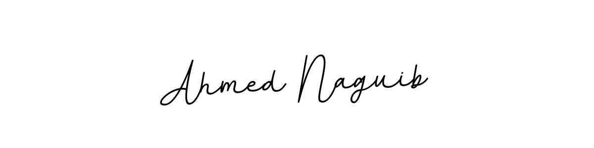 Use a signature maker to create a handwritten signature online. With this signature software, you can design (BallpointsItalic-DORy9) your own signature for name Ahmed Naguib. Ahmed Naguib signature style 11 images and pictures png