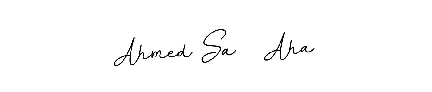 Similarly BallpointsItalic-DORy9 is the best handwritten signature design. Signature creator online .You can use it as an online autograph creator for name Ahmed Sa   Aha. Ahmed Sa   Aha signature style 11 images and pictures png