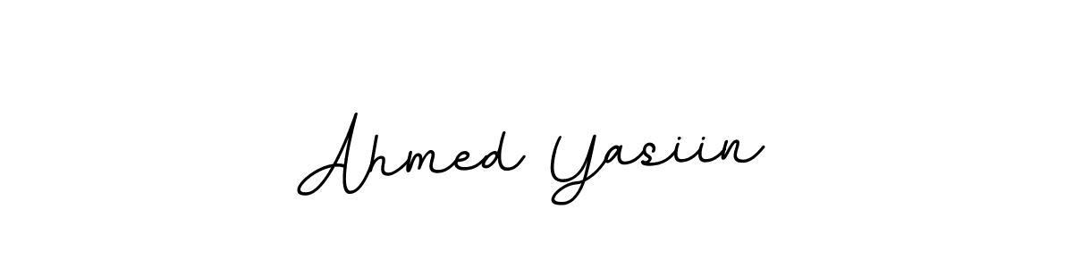 How to make Ahmed Yasiin name signature. Use BallpointsItalic-DORy9 style for creating short signs online. This is the latest handwritten sign. Ahmed Yasiin signature style 11 images and pictures png