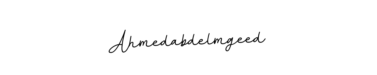 Make a beautiful signature design for name Ahmedabdelmgeed. With this signature (BallpointsItalic-DORy9) style, you can create a handwritten signature for free. Ahmedabdelmgeed signature style 11 images and pictures png