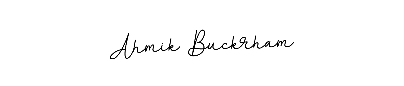 Create a beautiful signature design for name Ahmik Buckrham. With this signature (BallpointsItalic-DORy9) fonts, you can make a handwritten signature for free. Ahmik Buckrham signature style 11 images and pictures png