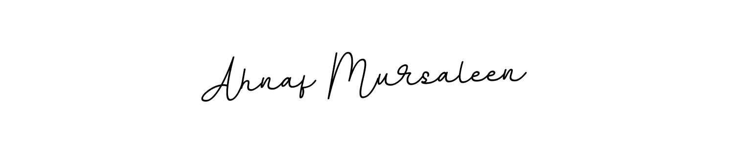 How to make Ahnaf Mursaleen name signature. Use BallpointsItalic-DORy9 style for creating short signs online. This is the latest handwritten sign. Ahnaf Mursaleen signature style 11 images and pictures png