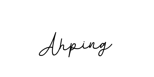 Design your own signature with our free online signature maker. With this signature software, you can create a handwritten (BallpointsItalic-DORy9) signature for name Ahping. Ahping signature style 11 images and pictures png