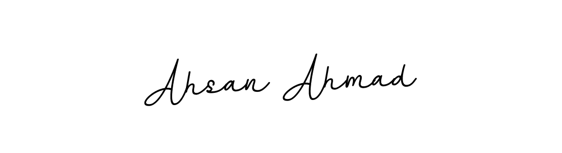 The best way (BallpointsItalic-DORy9) to make a short signature is to pick only two or three words in your name. The name Ahsan Ahmad include a total of six letters. For converting this name. Ahsan Ahmad signature style 11 images and pictures png