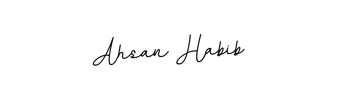 Make a beautiful signature design for name Ahsan Habib. With this signature (BallpointsItalic-DORy9) style, you can create a handwritten signature for free. Ahsan Habib signature style 11 images and pictures png