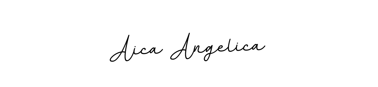 The best way (BallpointsItalic-DORy9) to make a short signature is to pick only two or three words in your name. The name Aica Angelica include a total of six letters. For converting this name. Aica Angelica signature style 11 images and pictures png