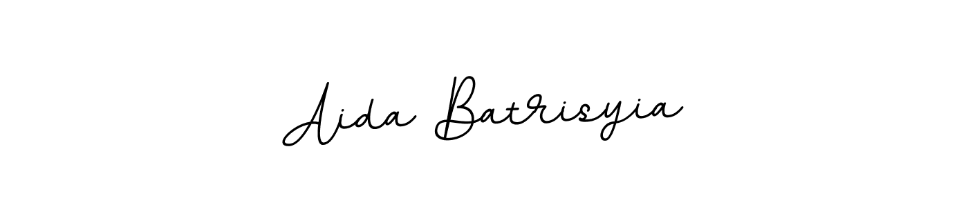 How to make Aida Batrisyia name signature. Use BallpointsItalic-DORy9 style for creating short signs online. This is the latest handwritten sign. Aida Batrisyia signature style 11 images and pictures png