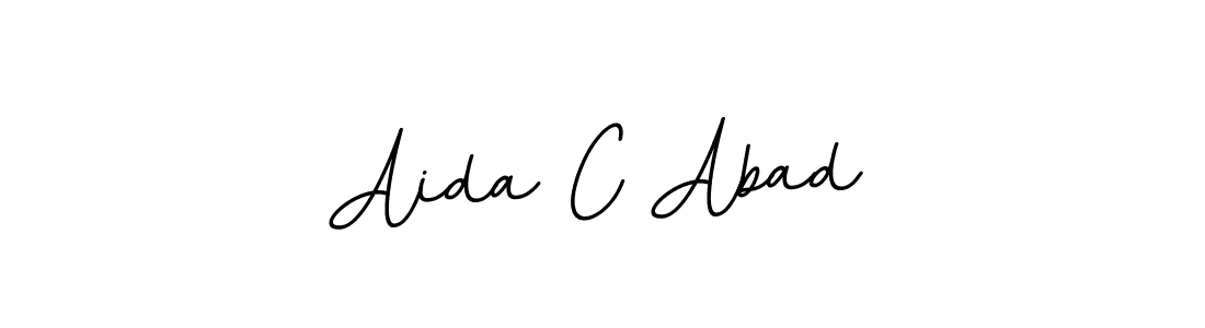 How to make Aida C Abad name signature. Use BallpointsItalic-DORy9 style for creating short signs online. This is the latest handwritten sign. Aida C Abad signature style 11 images and pictures png