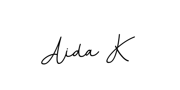 Make a beautiful signature design for name Aida K. With this signature (BallpointsItalic-DORy9) style, you can create a handwritten signature for free. Aida K signature style 11 images and pictures png
