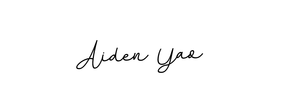 How to make Aiden Yao name signature. Use BallpointsItalic-DORy9 style for creating short signs online. This is the latest handwritten sign. Aiden Yao signature style 11 images and pictures png