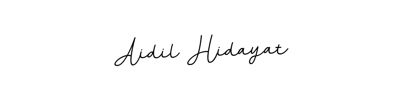 How to make Aidil Hidayat name signature. Use BallpointsItalic-DORy9 style for creating short signs online. This is the latest handwritten sign. Aidil Hidayat signature style 11 images and pictures png