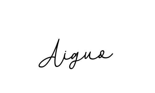 How to make Aiguo signature? BallpointsItalic-DORy9 is a professional autograph style. Create handwritten signature for Aiguo name. Aiguo signature style 11 images and pictures png