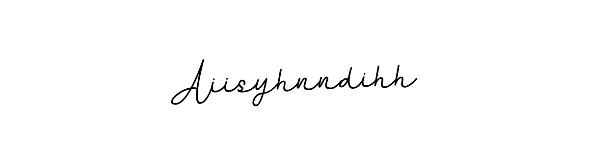 The best way (BallpointsItalic-DORy9) to make a short signature is to pick only two or three words in your name. The name Aiisyhnndihh include a total of six letters. For converting this name. Aiisyhnndihh signature style 11 images and pictures png