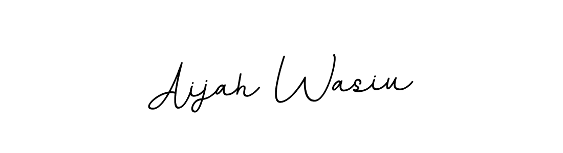 How to make Aijah Wasiu name signature. Use BallpointsItalic-DORy9 style for creating short signs online. This is the latest handwritten sign. Aijah Wasiu signature style 11 images and pictures png
