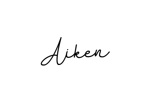 You should practise on your own different ways (BallpointsItalic-DORy9) to write your name (Aiken) in signature. don't let someone else do it for you. Aiken signature style 11 images and pictures png