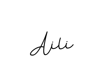 How to make Aili name signature. Use BallpointsItalic-DORy9 style for creating short signs online. This is the latest handwritten sign. Aili signature style 11 images and pictures png