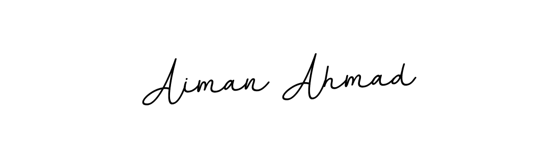 Design your own signature with our free online signature maker. With this signature software, you can create a handwritten (BallpointsItalic-DORy9) signature for name Aiman Ahmad. Aiman Ahmad signature style 11 images and pictures png