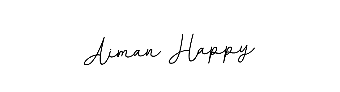 This is the best signature style for the Aiman Happy name. Also you like these signature font (BallpointsItalic-DORy9). Mix name signature. Aiman Happy signature style 11 images and pictures png