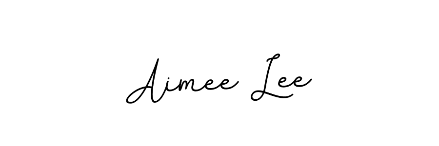 How to make Aimee Lee name signature. Use BallpointsItalic-DORy9 style for creating short signs online. This is the latest handwritten sign. Aimee Lee signature style 11 images and pictures png