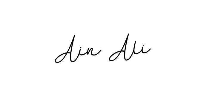 Use a signature maker to create a handwritten signature online. With this signature software, you can design (BallpointsItalic-DORy9) your own signature for name Ain Ali. Ain Ali signature style 11 images and pictures png