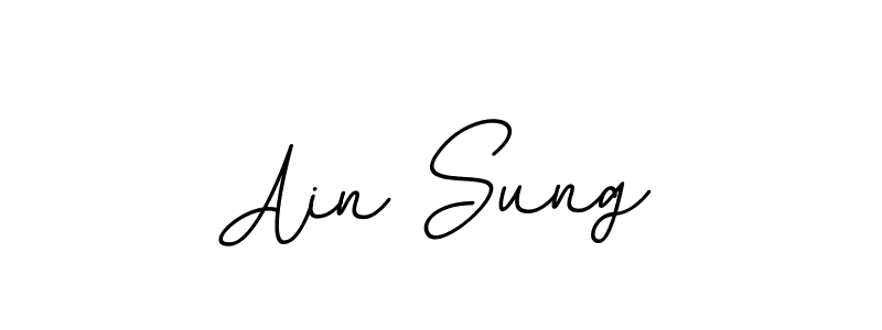 Ain Sung stylish signature style. Best Handwritten Sign (BallpointsItalic-DORy9) for my name. Handwritten Signature Collection Ideas for my name Ain Sung. Ain Sung signature style 11 images and pictures png