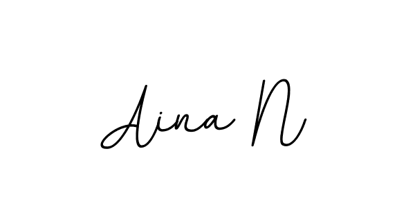 It looks lik you need a new signature style for name Aina N. Design unique handwritten (BallpointsItalic-DORy9) signature with our free signature maker in just a few clicks. Aina N signature style 11 images and pictures png