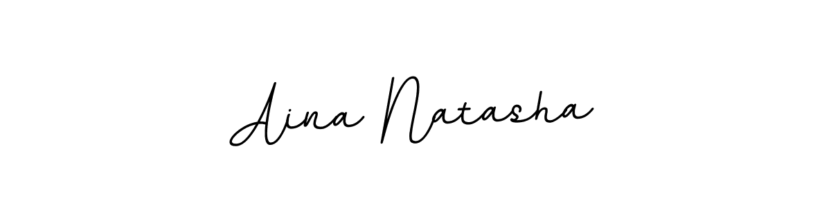 This is the best signature style for the Aina Natasha name. Also you like these signature font (BallpointsItalic-DORy9). Mix name signature. Aina Natasha signature style 11 images and pictures png