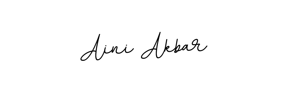 Create a beautiful signature design for name Aini Akbar. With this signature (BallpointsItalic-DORy9) fonts, you can make a handwritten signature for free. Aini Akbar signature style 11 images and pictures png