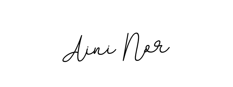 Design your own signature with our free online signature maker. With this signature software, you can create a handwritten (BallpointsItalic-DORy9) signature for name Aini Nor. Aini Nor signature style 11 images and pictures png