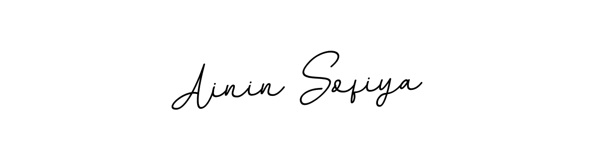 if you are searching for the best signature style for your name Ainin Sofiya. so please give up your signature search. here we have designed multiple signature styles  using BallpointsItalic-DORy9. Ainin Sofiya signature style 11 images and pictures png