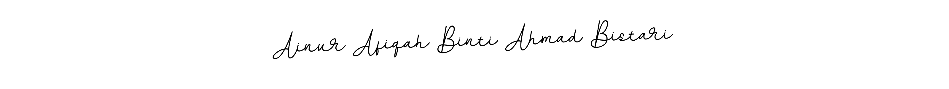 How to make Ainur Afiqah Binti Ahmad Bistari name signature. Use BallpointsItalic-DORy9 style for creating short signs online. This is the latest handwritten sign. Ainur Afiqah Binti Ahmad Bistari signature style 11 images and pictures png