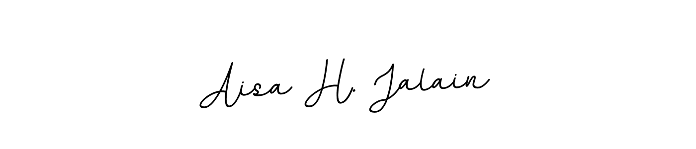 How to make Aisa H. Jalain name signature. Use BallpointsItalic-DORy9 style for creating short signs online. This is the latest handwritten sign. Aisa H. Jalain signature style 11 images and pictures png