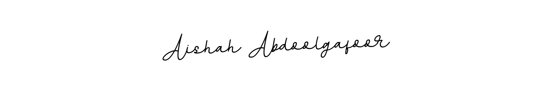 This is the best signature style for the Aishah Abdoolgafoor name. Also you like these signature font (BallpointsItalic-DORy9). Mix name signature. Aishah Abdoolgafoor signature style 11 images and pictures png