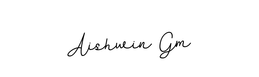 Create a beautiful signature design for name Aishwin Gm. With this signature (BallpointsItalic-DORy9) fonts, you can make a handwritten signature for free. Aishwin Gm signature style 11 images and pictures png