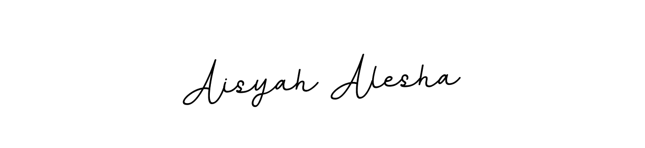 Design your own signature with our free online signature maker. With this signature software, you can create a handwritten (BallpointsItalic-DORy9) signature for name Aisyah Alesha. Aisyah Alesha signature style 11 images and pictures png