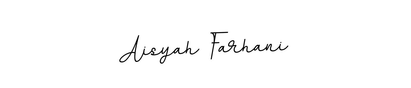 Design your own signature with our free online signature maker. With this signature software, you can create a handwritten (BallpointsItalic-DORy9) signature for name Aisyah Farhani. Aisyah Farhani signature style 11 images and pictures png