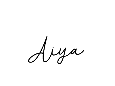 Design your own signature with our free online signature maker. With this signature software, you can create a handwritten (BallpointsItalic-DORy9) signature for name Aiya. Aiya signature style 11 images and pictures png