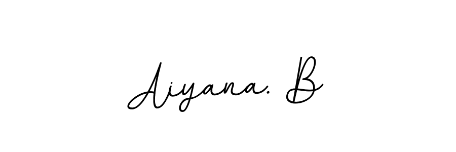 How to make Aiyana. B name signature. Use BallpointsItalic-DORy9 style for creating short signs online. This is the latest handwritten sign. Aiyana. B signature style 11 images and pictures png
