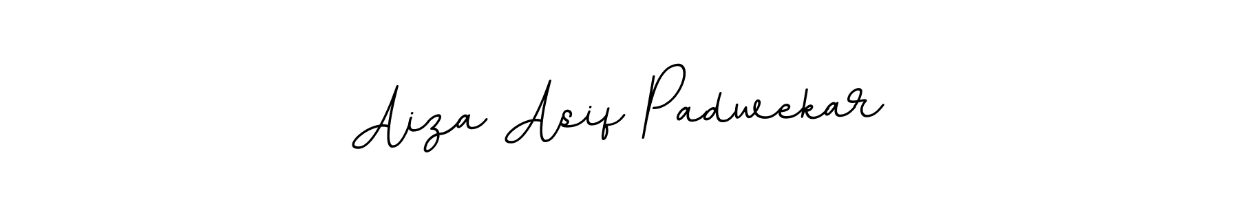 This is the best signature style for the Aiza Asif Padwekar name. Also you like these signature font (BallpointsItalic-DORy9). Mix name signature. Aiza Asif Padwekar signature style 11 images and pictures png