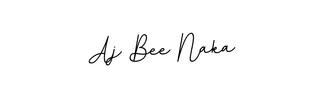 How to make Aj Bee Naka name signature. Use BallpointsItalic-DORy9 style for creating short signs online. This is the latest handwritten sign. Aj Bee Naka signature style 11 images and pictures png