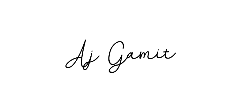 Make a beautiful signature design for name Aj Gamit. With this signature (BallpointsItalic-DORy9) style, you can create a handwritten signature for free. Aj Gamit signature style 11 images and pictures png