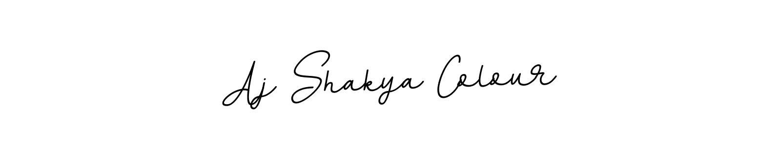 How to make Aj Shakya Colour name signature. Use BallpointsItalic-DORy9 style for creating short signs online. This is the latest handwritten sign. Aj Shakya Colour signature style 11 images and pictures png