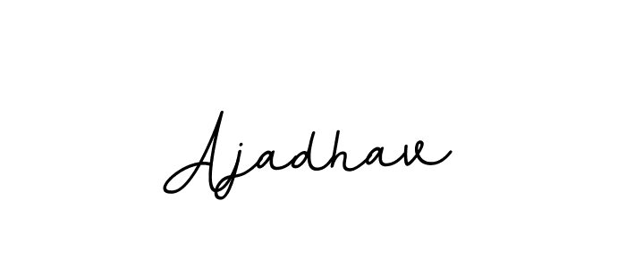 How to make Ajadhav name signature. Use BallpointsItalic-DORy9 style for creating short signs online. This is the latest handwritten sign. Ajadhav signature style 11 images and pictures png