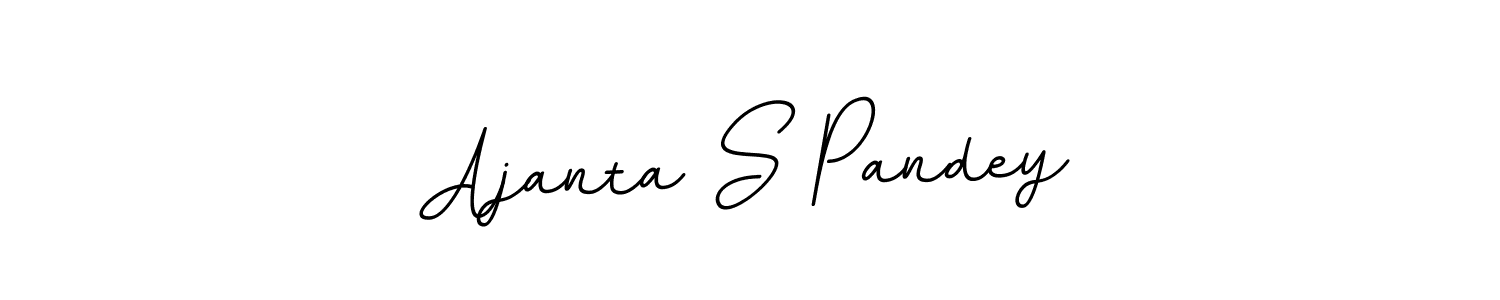 How to make Ajanta S Pandey name signature. Use BallpointsItalic-DORy9 style for creating short signs online. This is the latest handwritten sign. Ajanta S Pandey signature style 11 images and pictures png