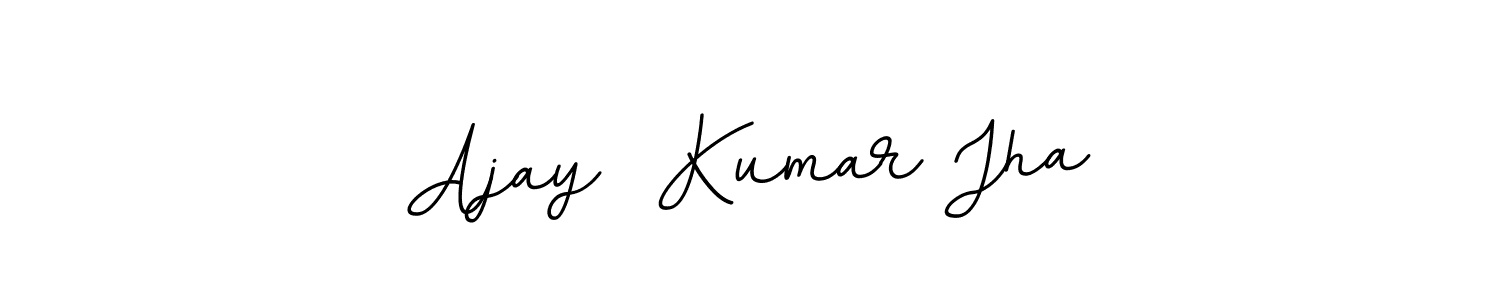 Use a signature maker to create a handwritten signature online. With this signature software, you can design (BallpointsItalic-DORy9) your own signature for name Ajay  Kumar Jha. Ajay  Kumar Jha signature style 11 images and pictures png