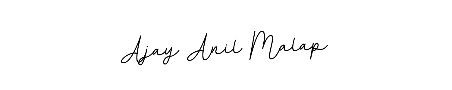 if you are searching for the best signature style for your name Ajay Anil Malap. so please give up your signature search. here we have designed multiple signature styles  using BallpointsItalic-DORy9. Ajay Anil Malap signature style 11 images and pictures png