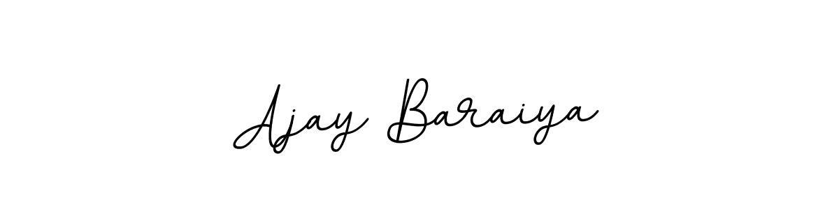 BallpointsItalic-DORy9 is a professional signature style that is perfect for those who want to add a touch of class to their signature. It is also a great choice for those who want to make their signature more unique. Get Ajay Baraiya name to fancy signature for free. Ajay Baraiya signature style 11 images and pictures png