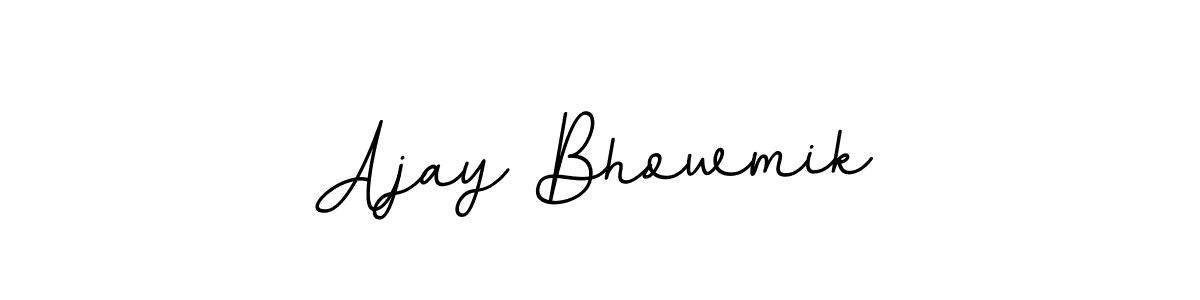 Create a beautiful signature design for name Ajay Bhowmik. With this signature (BallpointsItalic-DORy9) fonts, you can make a handwritten signature for free. Ajay Bhowmik signature style 11 images and pictures png