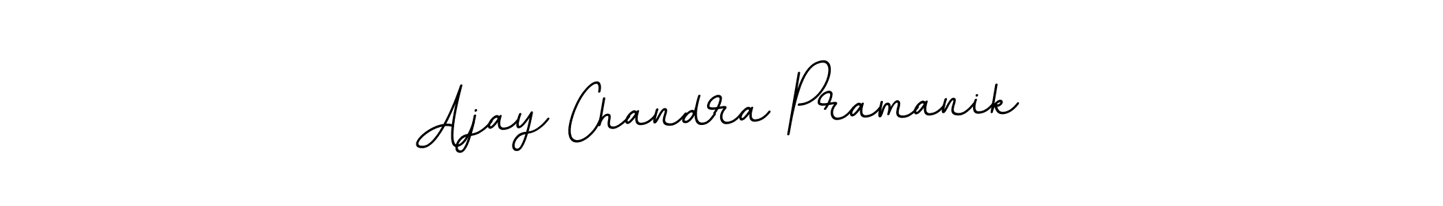 You should practise on your own different ways (BallpointsItalic-DORy9) to write your name (Ajay Chandra Pramanik) in signature. don't let someone else do it for you. Ajay Chandra Pramanik signature style 11 images and pictures png