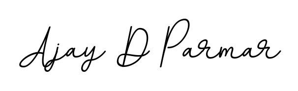 Practice writing Ajay D Parmar with the flow of BallpointsItalic-DORy9 lettering. A fantastic source of inspiration for developing your personal signature style. Ajay D Parmar signature style 11 images and pictures png